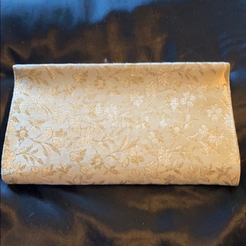 Vintage gold brocade clutch